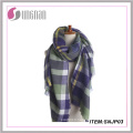 Yiwu Usine Vente Jacquard Imprimer Écharpe Tartan Écharpe Pashmina Écharpe Cachemire